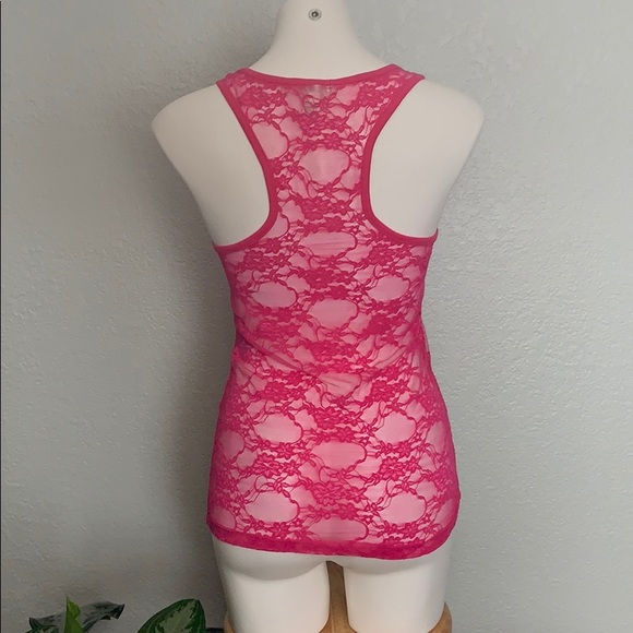 Mesh Lace Racer Back Tank - Picture 3 of 5